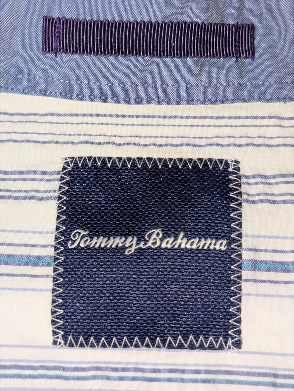 Tommy Bahama XXL Tropical Palm Striped Resort Shirt - Picture 3 of 13